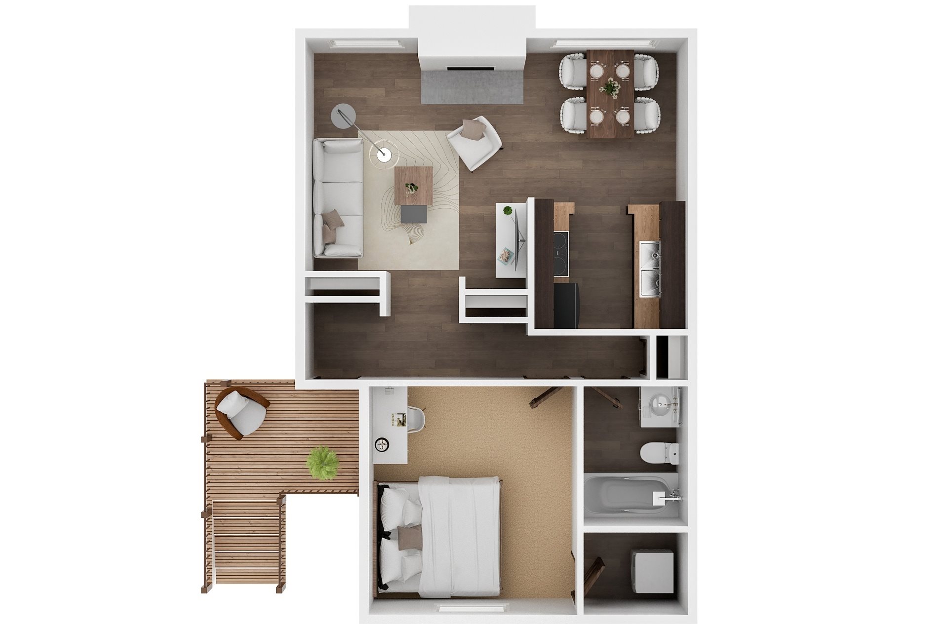 One Bedroom floor plan